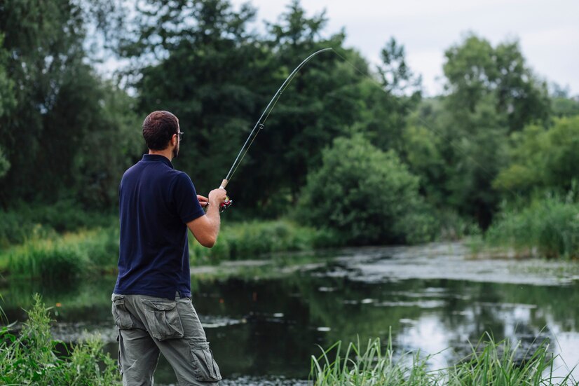 Fische fängt man mit Angeln