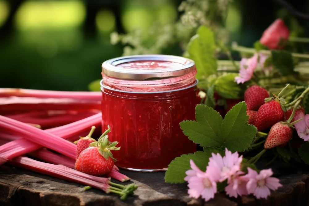 Rhabarbermarmelade...Rhabarber frisch und gesund im Frühling