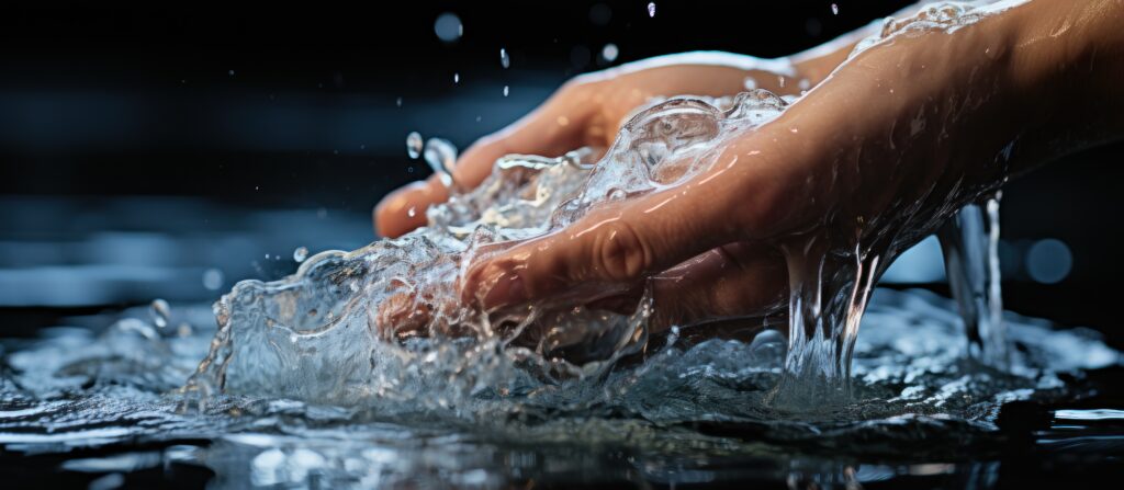 Jeder Mensch braucht sein täglich Wasser:Also denk daran, deine Flüssigkeitszufuhr im Auge zu behalten. Dein Körper wird es dir danken!