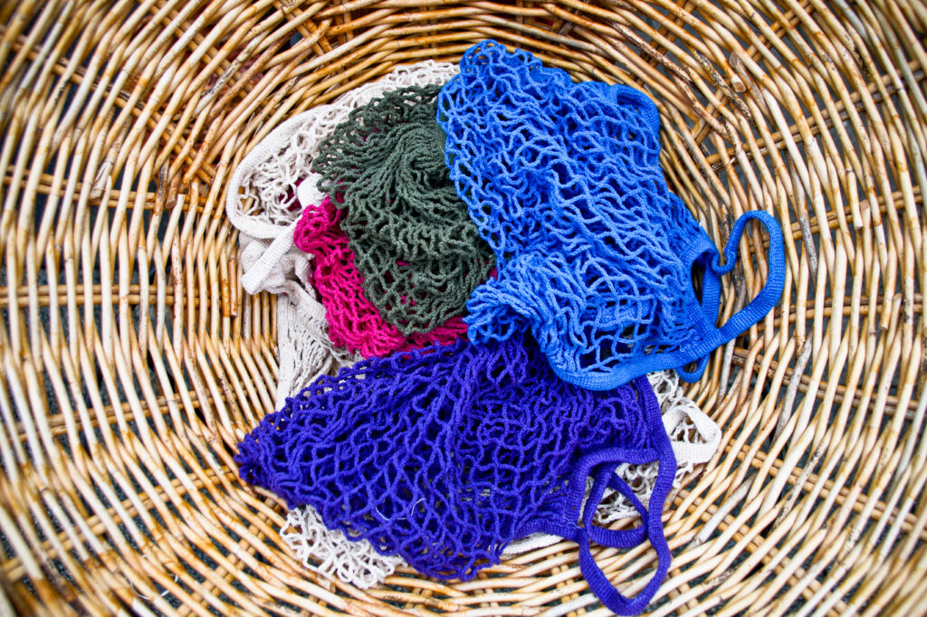 Moderne Netztaschen aus Baumwolle häkeln & Stricken